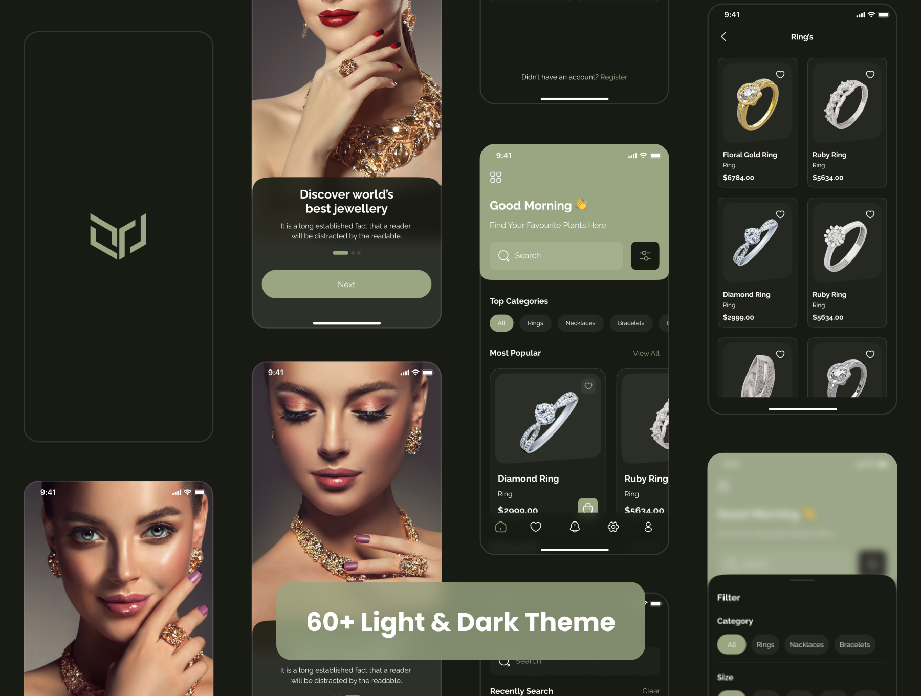 珠宝店应用UI工具包 Jewellery Shop App UI Kit figma格式-UI/UX-到位啦UI